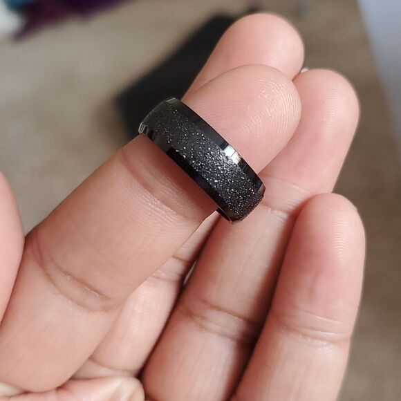 Black Titanium Wedding Band - Picture 3 of 3